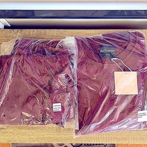 Kittenish Maroon and Gold sweatshirt and sweat-pant set size Medium